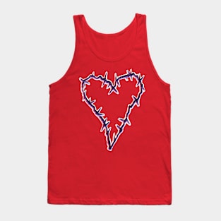 3D Barbed Wire Heart Tank Top